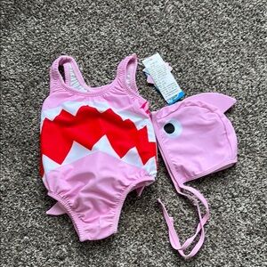 Pink Shark Kids Swim Set